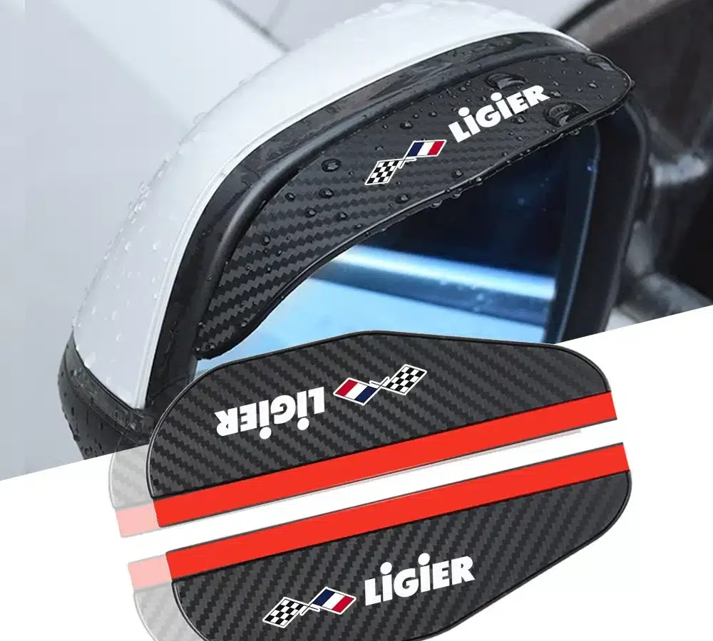 Deflettori Antipioggia per Specchietti Retrovisori – Fibra di Carbonio – Compatibili con Ligier JS50 L / JS2 / JS60 / JSRC / JSP4 / X-Too