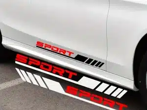 4 pezzi adesivi a strisce diagonali sportive laterali per portiera auto decorazioni per porte auto fai da te carrozzeria per veicoli decalcomanie in vinile accessori per auto durevoli