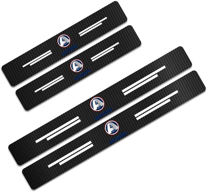 4 Pezzi Battitacco Adesivi Fibra di Carbonio per Aixam (2011–2020)