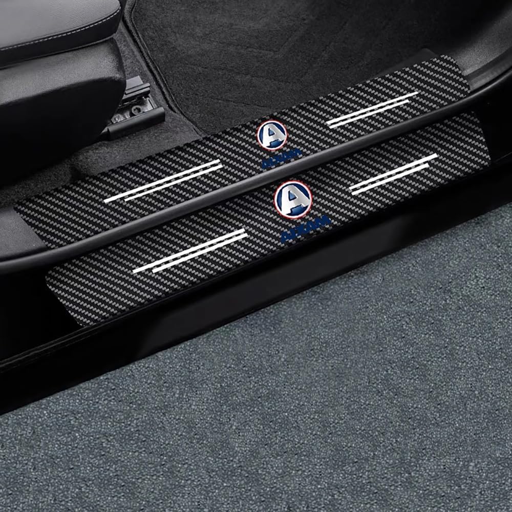 4 Pezzi Battitacco Adesivi Fibra di Carbonio per Aixam (2011–2020) - immagine 3